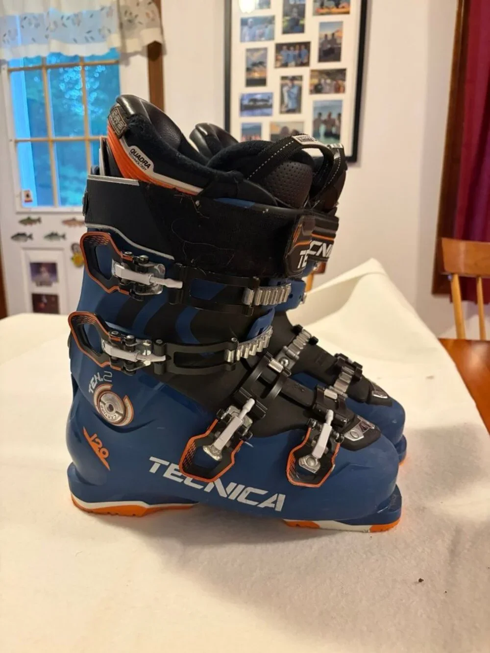 TECNICA Ten.2 120 HVL Ski Boots Blue Orange men’s size 306 mm 26.5 mondo used